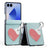 Samsung Galaxy Z Flip7 Dux Ducis Luvy cover med fingerring/håndrem - himmelblå / hjerte