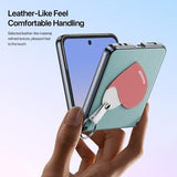 Samsung Galaxy Z Flip7 Dux Ducis Luvy cover med fingerring/håndrem - himmelblå / hjerte