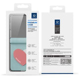 Samsung Galaxy Z Flip7 Dux Ducis Luvy cover med fingerring/håndrem - himmelblå / hjerte