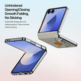 Samsung Galaxy Z Flip7 Dux Ducis Luvy cover med fingerring/håndrem - hvid / stjerne