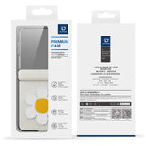 Samsung Galaxy Z Flip7 Dux Ducis Luvy cover med fingerring/håndrem - hvid / stjerne