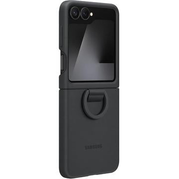 Samsung Galaxy Z Flip7 FE Silikone Cover med Ring EF-PF741TBEGWW - Sort
