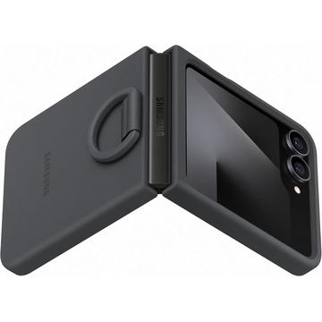Samsung Galaxy Z Flip7 FE Silikone Cover med Ring EF-PF741TBEGWW - Sort