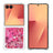 Samsung Galaxy Z Flip7 Glitter Quicksand TPU Cover - Lyserøde hjerter