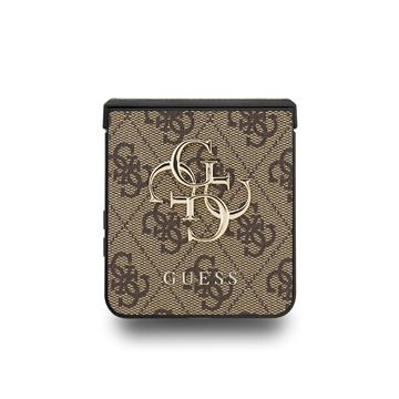 Samsung Galaxy Z Flip7 Guess 4G Big Metal Logo Hybrid Cover - Brun