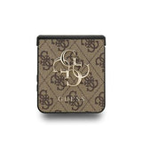 Samsung Galaxy Z Flip7 Guess 4G Big Metal Logo Hybrid Cover - Brun