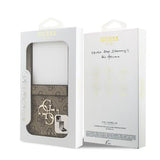 Samsung Galaxy Z Flip7 Guess 4G Big Metal Logo Hybrid Cover - Brun