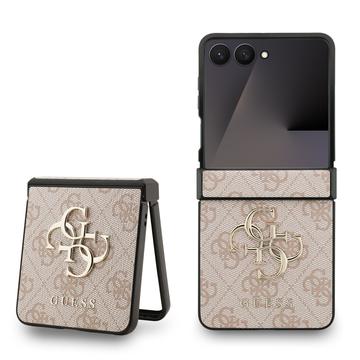 Samsung Galaxy Z Flip7 Guess 4G Big Metal Logo Hybrid Cover - Pink