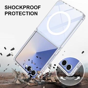 Samsung Galaxy Z Flip7 Hybrid Cover - MagSafe Kompatibel - Gennemsigtig