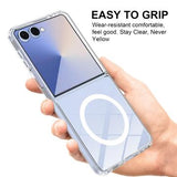 Samsung Galaxy Z Flip7 Hybrid Cover - MagSafe Kompatibel - Gennemsigtig