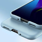 Samsung Galaxy Z Flip7 Plastikcover med ydre hærdet glasskærmbeskytter - babyblå