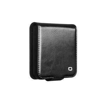 Samsung Galaxy Z Flip7 Qialino Classic Læderpung - Sort