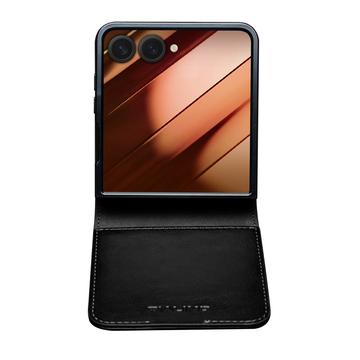 Samsung Galaxy Z Flip7 Qialino Classic Læderpung - Sort