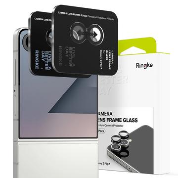 Samsung Galaxy Z Flip7 Ringke Kamera Linse Hærdet Glas Beskytter - 2 Stk. - Sort