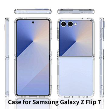 Samsung Galaxy Z Flip7 Ridsefast Hybrid Cover - Gennemsigtig