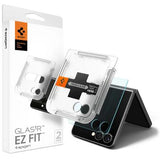 Samsung Galaxy Z Flip7 Spigen Glas.tR Ez Fit Skærmbeskyttelse Hærdet Glas - 2 Stk.