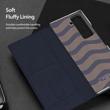 Samsung Galaxy Z Fold Special Dux Ducis Bril Flip Cover - Blå