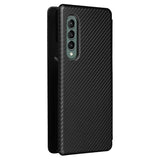 Samsung Galaxy Z Fold3 5G Flip Cover - Karbonfiber - Sort