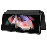 Samsung Galaxy Z Fold3 5G Flip Cover - Karbonfiber - Sort