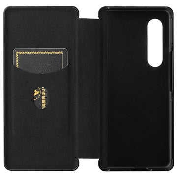 Samsung Galaxy Z Fold3 5G Flip Cover - Karbonfiber - Sort