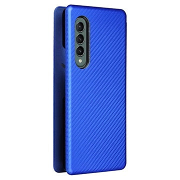 Samsung Galaxy Z Fold3 5G Flip Cover - Karbonfiber - Blå