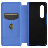 Samsung Galaxy Z Fold3 5G Flip Cover - Karbonfiber - Blå