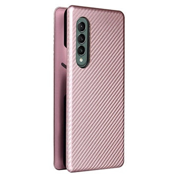Samsung Galaxy Z Fold3 5G Flip Cover - Karbonfiber - Rødguld