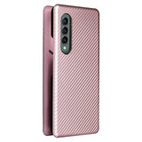 Samsung Galaxy Z Fold3 5G Flip Cover - Karbonfiber - Rødguld