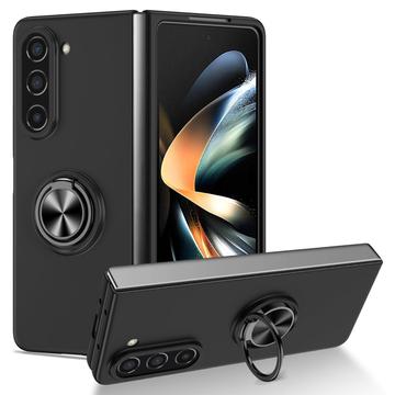 Samsung Galaxy Z Fold5 Cover med Ring Holder - Sort