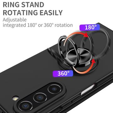 Samsung Galaxy Z Fold5 Cover med Ring Holder - Sort