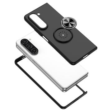 Samsung Galaxy Z Fold5 Cover med Ring Holder - Sort