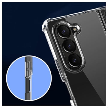 Samsung Galaxy Z Fold5 Shockproof Hybrid Cover - Gennemsigtig