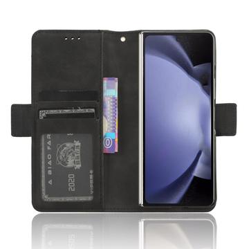 Samsung Galaxy Z Fold6 Pung Cover med Kortholder - Sort