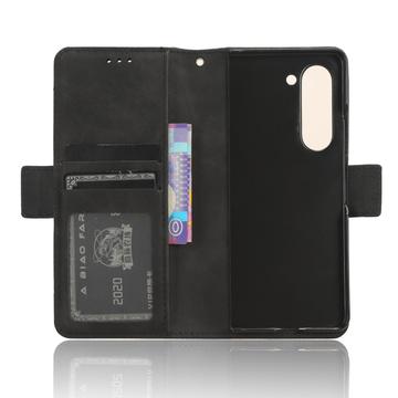Samsung Galaxy Z Fold6 Pung Cover med Kortholder - Sort