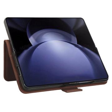 Samsung Galaxy Z Fold6 Pung Cover med Kortholder - Brun