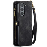 Samsung Galaxy Z Fold6 Caseme 008 2-i-1 Multifunktionel Pung - Sort