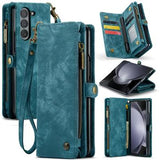 Samsung Galaxy Z Fold6 Caseme 008 2-i-1 Multifunktionel Pung - Blå