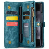 Samsung Galaxy Z Fold6 Caseme 008 2-i-1 Multifunktionel Pung - Blå