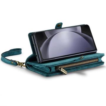 Samsung Galaxy Z Fold6 Caseme 008 2-i-1 Multifunktionel Pung - Blå
