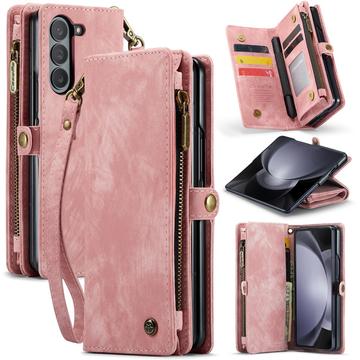 Samsung Galaxy Z Fold6 Caseme 008 2-i-1 Multifunktionel Pung - Pink