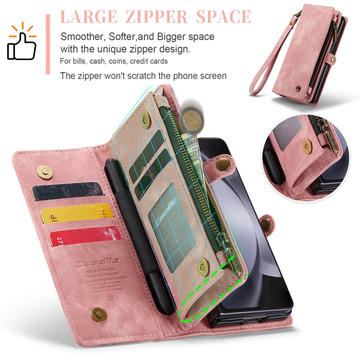 Samsung Galaxy Z Fold6 Caseme 008 2-i-1 Multifunktionel Pung - Pink