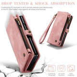 Samsung Galaxy Z Fold6 Caseme 008 2-i-1 Multifunktionel Pung - Pink