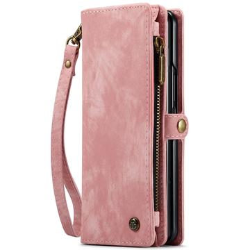 Samsung Galaxy Z Fold6 Caseme 008 2-i-1 Multifunktionel Pung - Pink