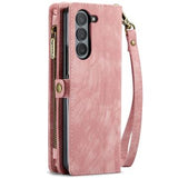 Samsung Galaxy Z Fold6 Caseme 008 2-i-1 Multifunktionel Pung - Pink