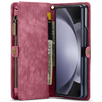 Samsung Galaxy Z Fold6 Caseme 008 2-i-1 Multifunktionel Pung - Rød
