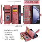 Samsung Galaxy Z Fold6 Caseme C30 Multifunktionel Pung - Rød