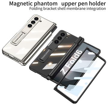 Samsung Galaxy Z Fold6 GKK Pencil Slot Magnetisk hybrid-etui - Sort