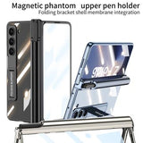 Samsung Galaxy Z Fold6 GKK Pencil Slot Magnetisk Hybrid Etui - Grå