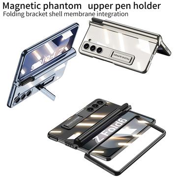 Samsung Galaxy Z Fold6 GKK Pencil Slot Magnetisk Hybrid Etui - Grå