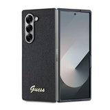 Samsung Galaxy Z Fold6 Guess Glitter Flakes Metal Logo Hybrid Cover - Sort